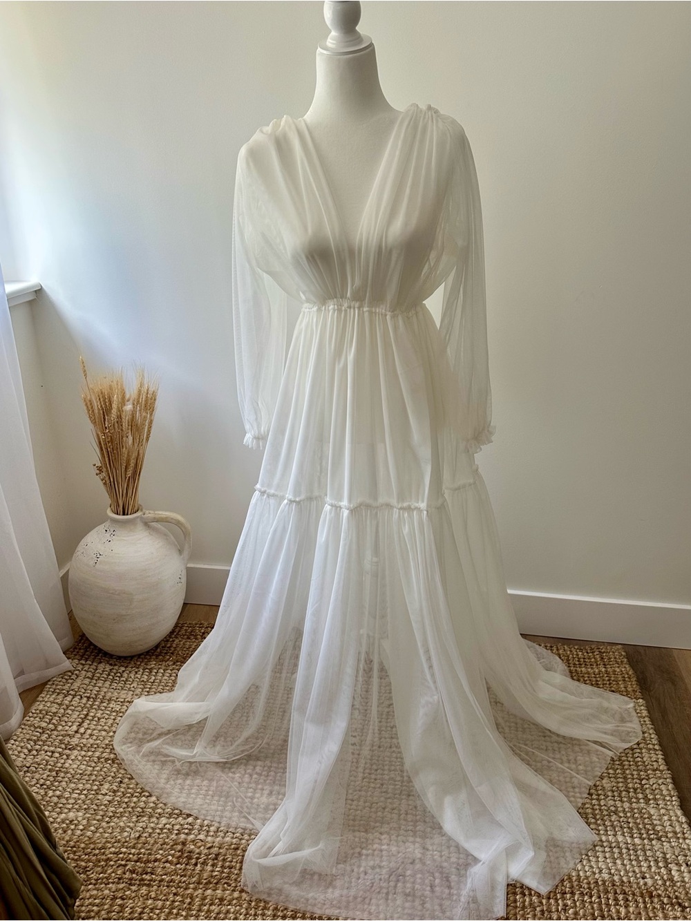 Seila Art White Tulle Gown